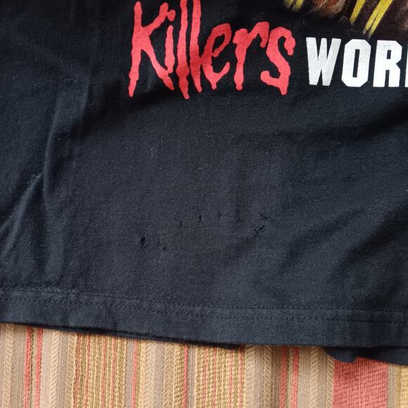 Vintage Iron Maiden Killers World Tour 1981 Black Tshirt Adult L Hanes - Picture 4 of 5